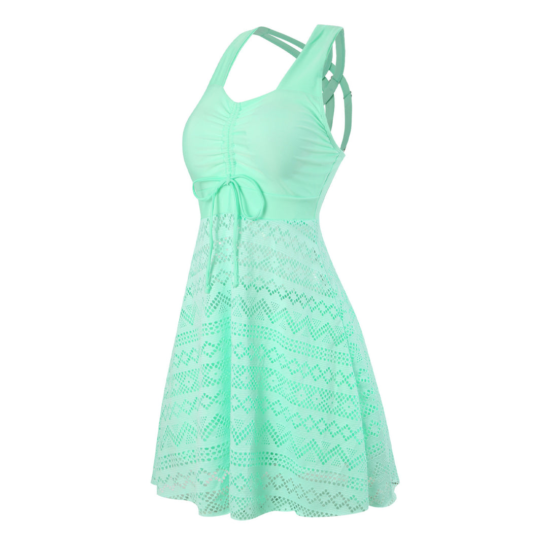 Damen Sportliches Sommerkleid mit raffinierten Trägern EB