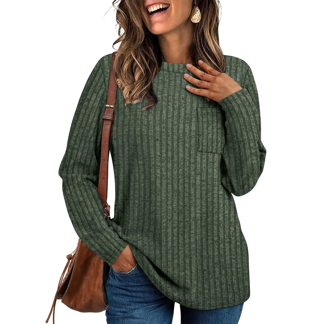 Damen lässiges Langarmshirt mit Streifen EB