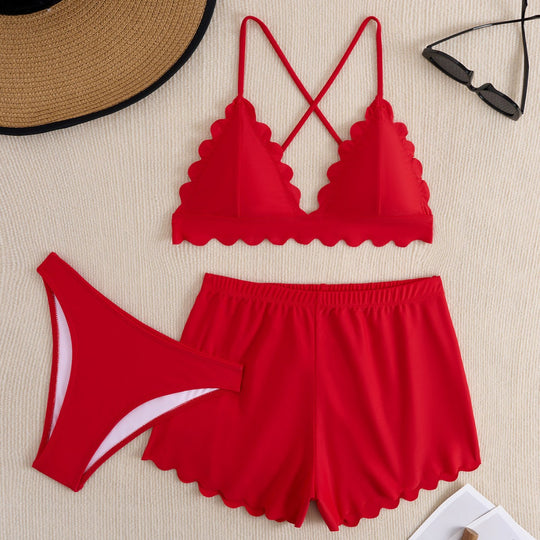 Damen Triangel-Bikini mit Shorts EB
