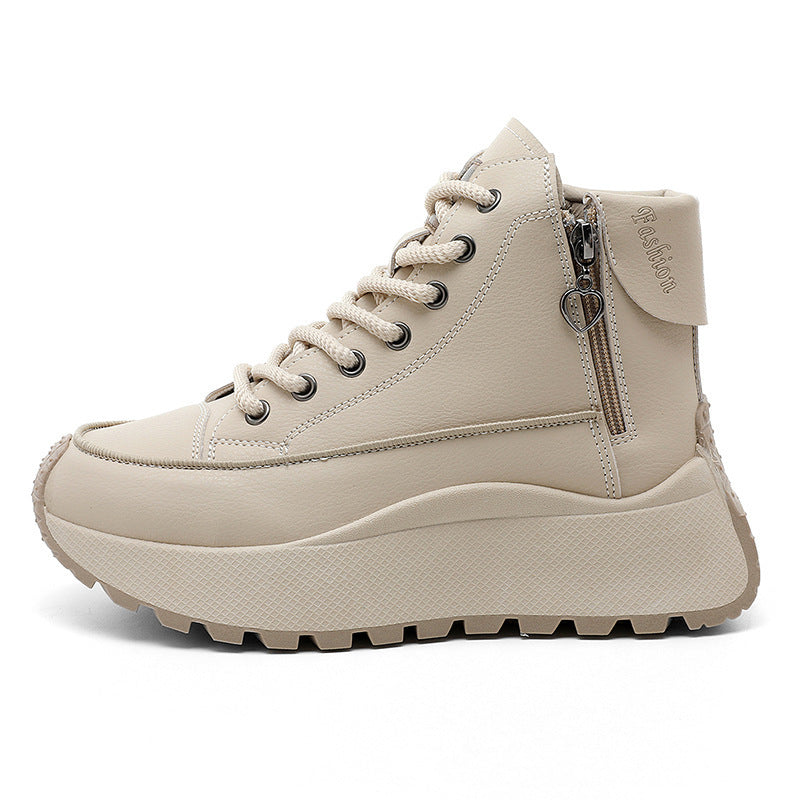 Damen High-Top Sneakers mit elegantem Reißverschluss und dämpfender Laufsohle EB