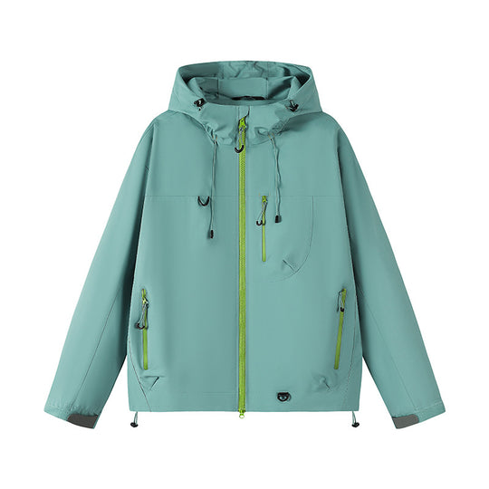Damen funktionale Wetterjacke mit verstellbarem Kapuzensystem und atmungsaktiven Eigenschaften EB