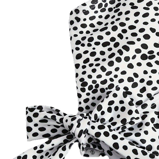 Damen Wickel-Bikini-Set mit hohem Bund und eleganten Polka Dots EB