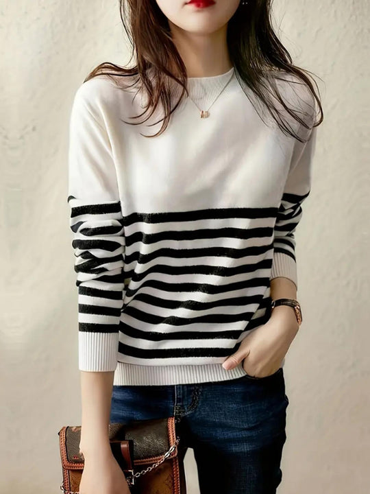 Damen gestreifter Pullover EB