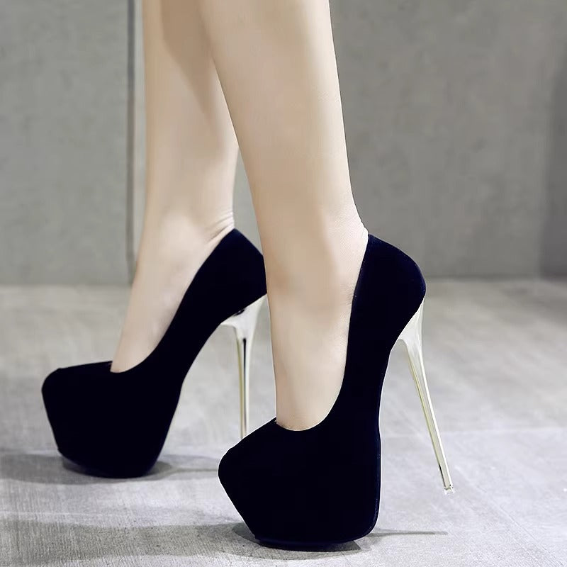 Damen elegante High Heel Schuhe mit hohem Plateau EB