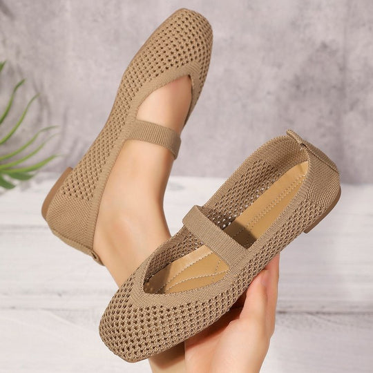 Damen Atmungsaktive und bequeme Mesh-Ballerinas EB