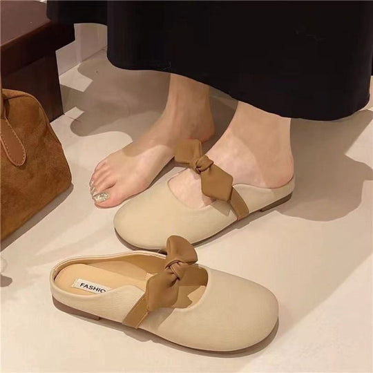 Damen Ballerinas mit romantischem Schleifen-Detail und weichem Leder EB