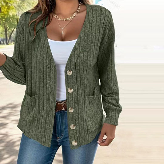 EB | Strickjacke Polyester Komfortabel, Leicht, Taschen