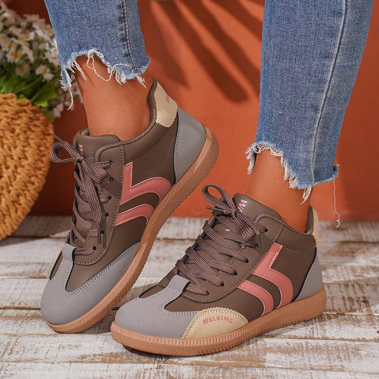Damen Retro-Sneaker mit Gummisohle, leichtem Textilfutter und Komfortfußbett EB