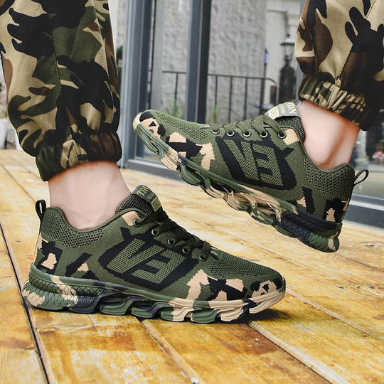 Damen Sportliche Sneakers mit Camouflage-Muster EB