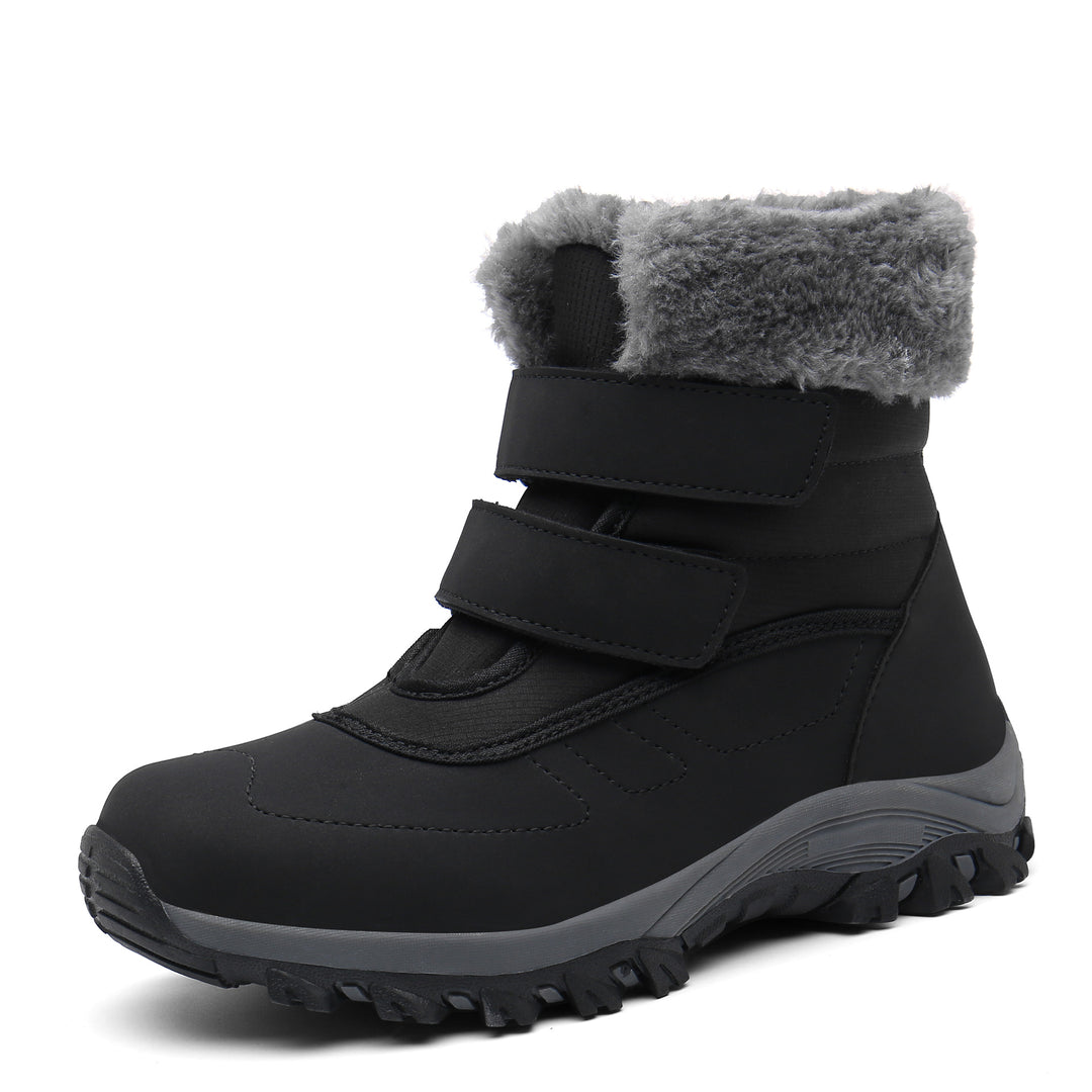 Damen Winterstiefel mit Klettverschluss und Warmfutter EB