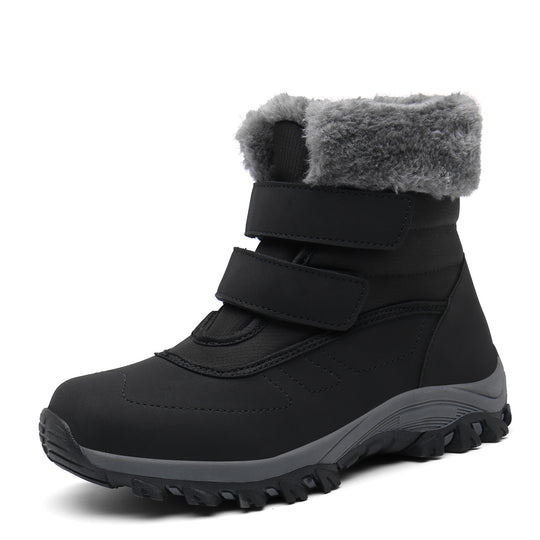 Damen Winterstiefel mit Klettverschluss und Warmfutter EB