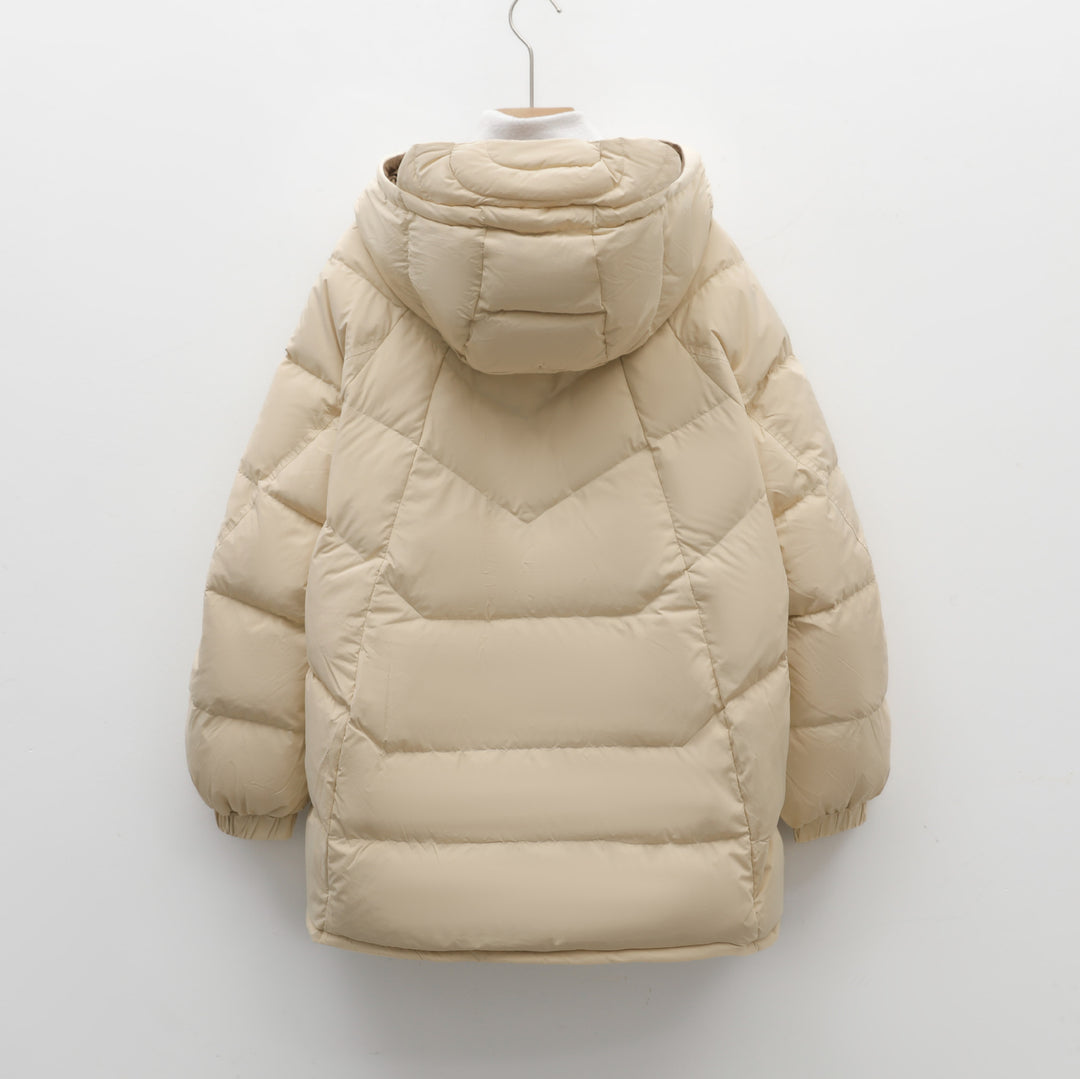 Damen Modische Steppjacke mit hohem Kragen und funktionalen Taschen EB