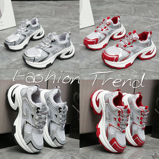 Damen Lauf-Sneaker mit atmungsaktivem Mesh-Obermaterial und stoßdämpfender Sohle EB