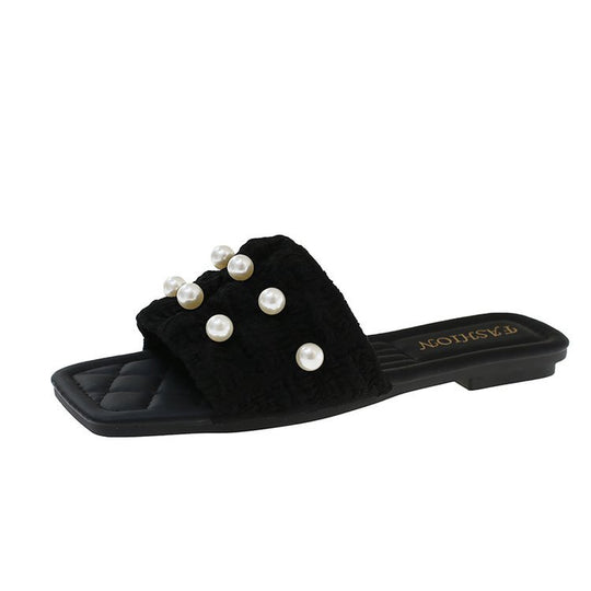 Damen Sandalen mit eleganten Perlenakzenten EB