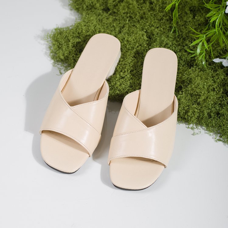 Damen elegante Mules mit modischem Blockabsatz EB