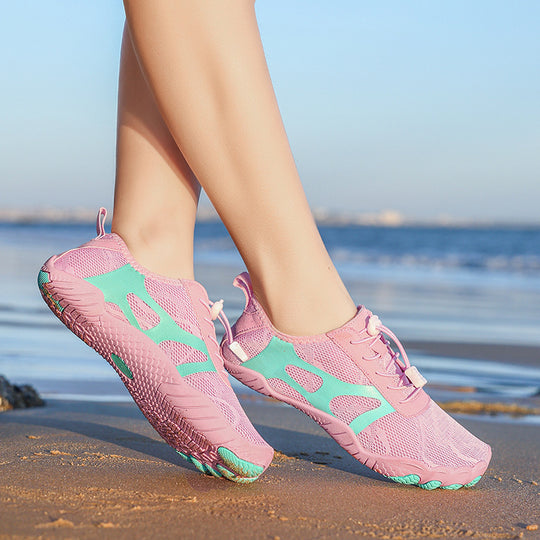 Damen nan ultraleichte Barfuß-Wasserschuhe mit rutschfester Flexsohle und Schnellverschluss EB