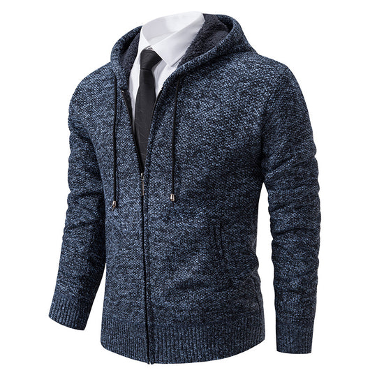 Herren Strickjacke mit modernem Schnitt und praktischem Reißverschluss EB