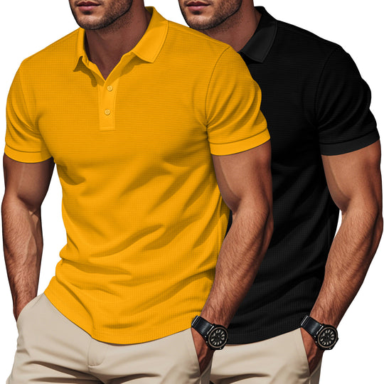 Herren Polo-Shirt mit strukturiertem Design und komfortablem Kragen EB