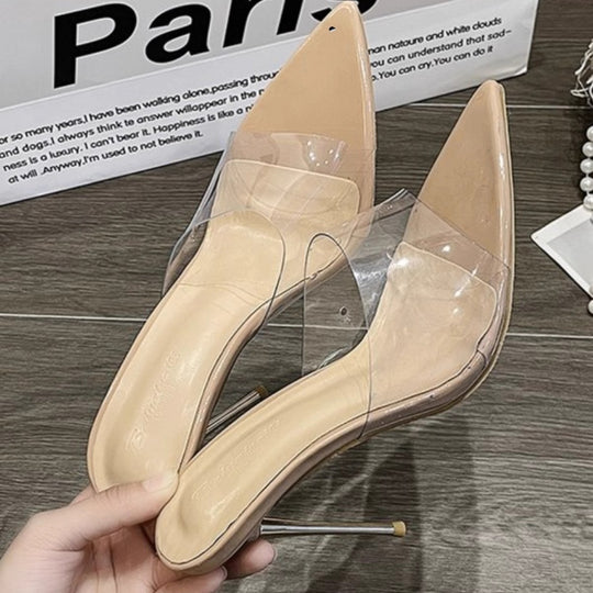 Damen transparente High Heel Sandalen mit elegantem Design EB