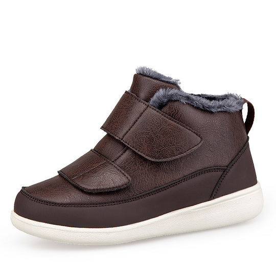 Damen Bequeme und isolierte Winterstiefel mit Klettverschluss EB