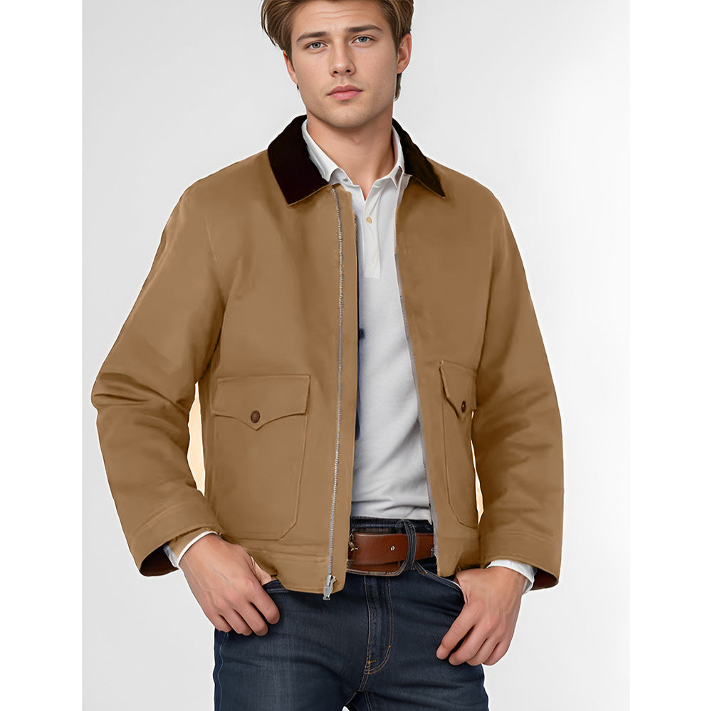 Herren rustikale Utility-Jacke mit praktischen Taschen EB