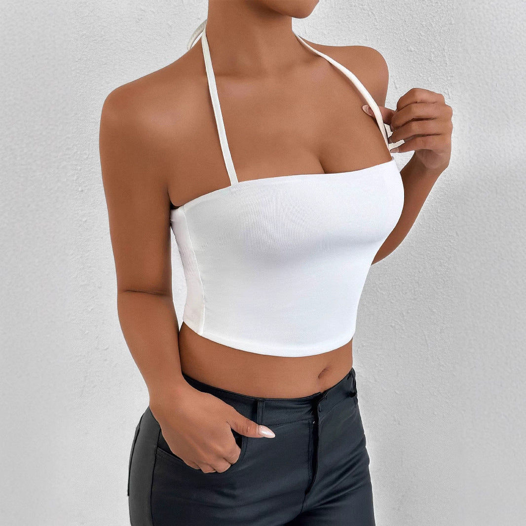 Damen Crop-Top mit raffiniertem Kreuzträger-Design EB