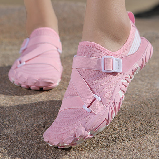 Damen Sportliche Aquafitness-Schuhe mit verstellbarem Gurt und rutschfester Sohle EB