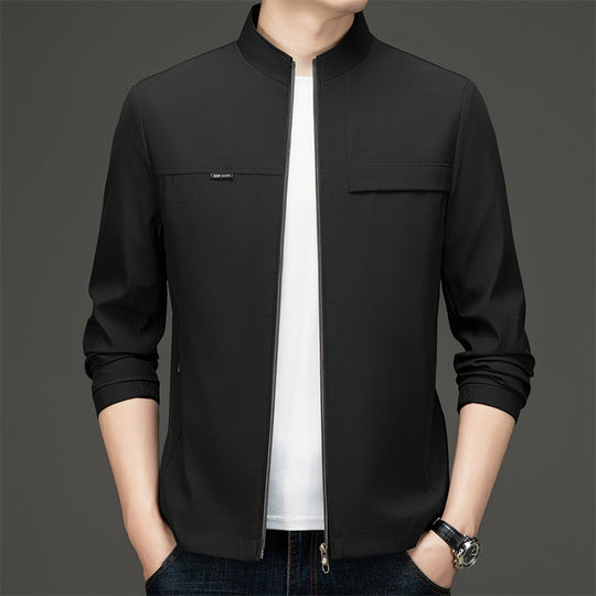 Herren elegante und sportliche Übergangsjacke mit Stehkragen EB