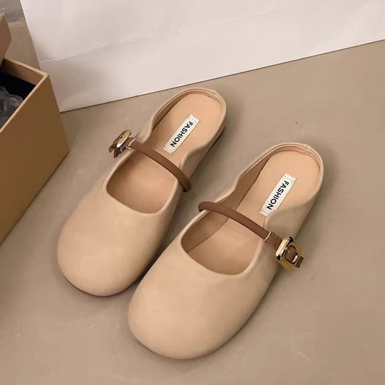 Damen Ballerinas mit verstellbarem Riemen und weichem Innenfutter EB