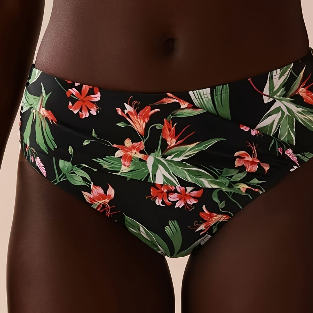 Damen Bunt gemusterter Triangel-Bikini EB