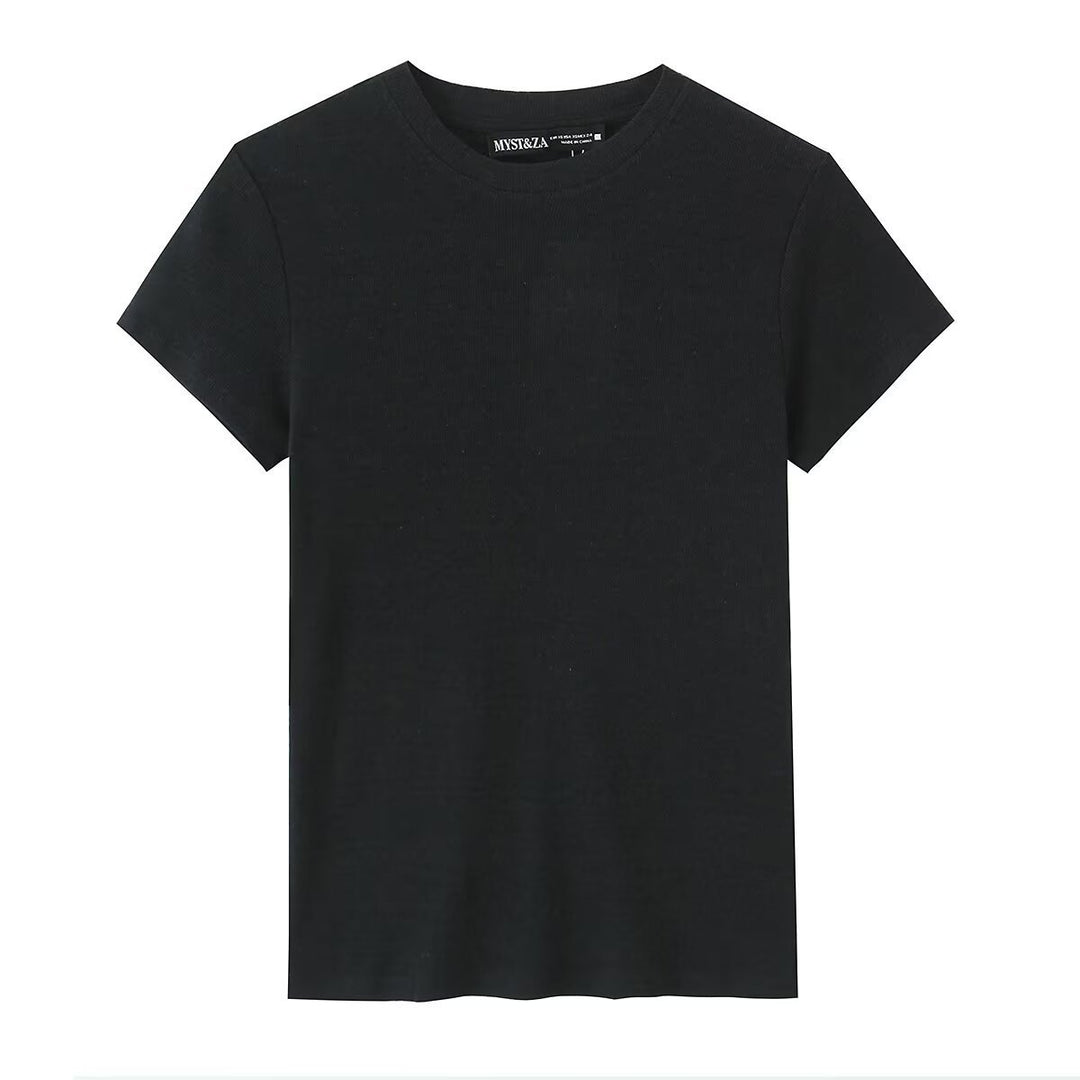 Damen Freizeit T-Shirt aus bio-zertifizierter Baumwolle mit rundem Hals und komfortablem Schnitt EB