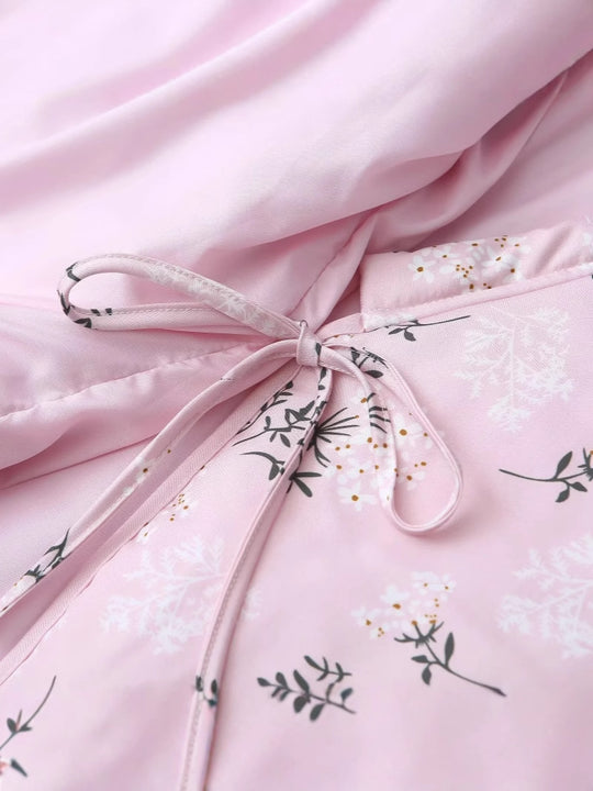 Damen gesteppte Weste im eleganten Blumenprint-Design EB