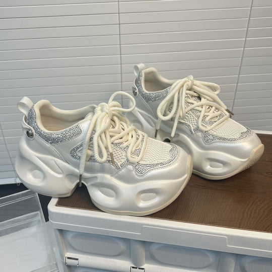 Damen Sportliche Sneakers mit Glitzer-Akzenten und innovativer Dämpfungstechnologie EB