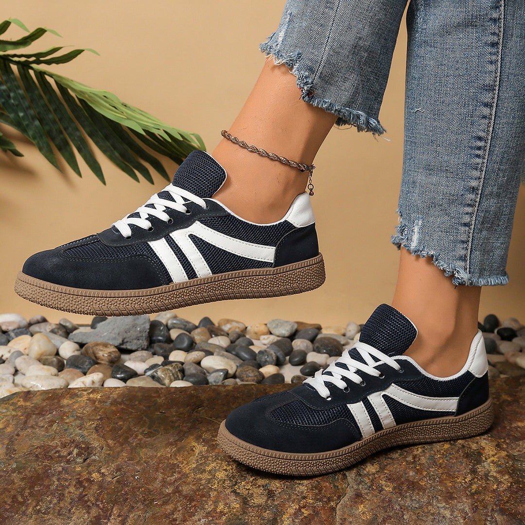 Damen Sportliche Sneakers mit atmungsaktiver Oberflächenstruktur und dämpfender Laufsohle EB