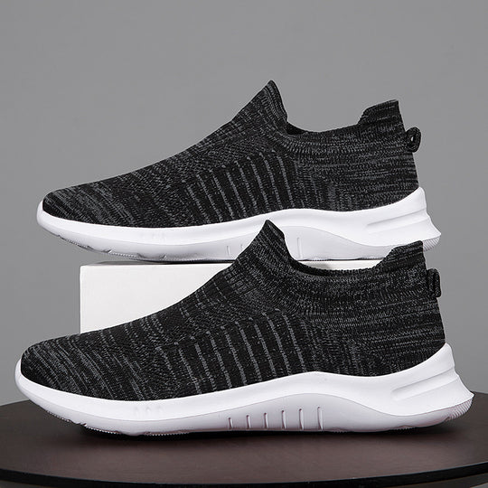 Damen Slip-On Sneakers mit elastischen Einsätzen und atmungsaktiver Stricktechnologie EB