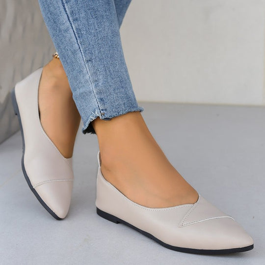 Damen Spitzen Ballerinas mit eleganter Nahtführung EB