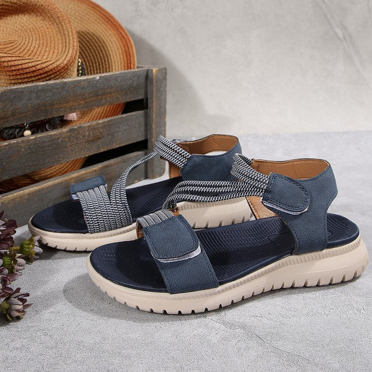 Damen Sportliche Sandalen mit verstellbaren Riemen und ergonomischem Fußbett EB