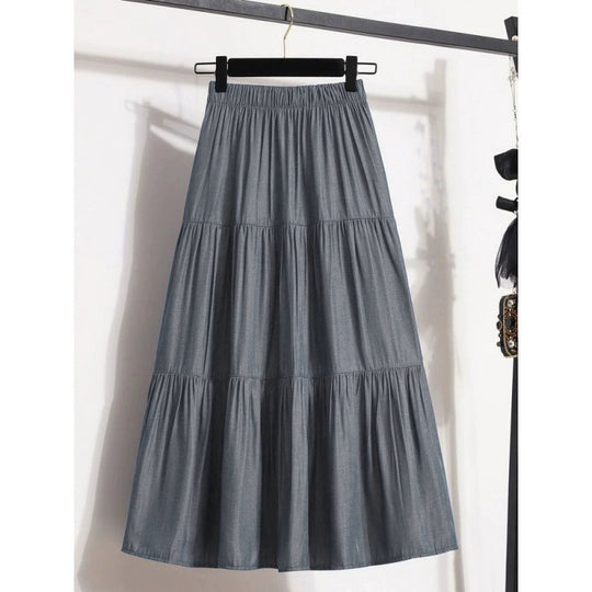 Damen Midi-Rock im lässigen Vintage-Stil EB