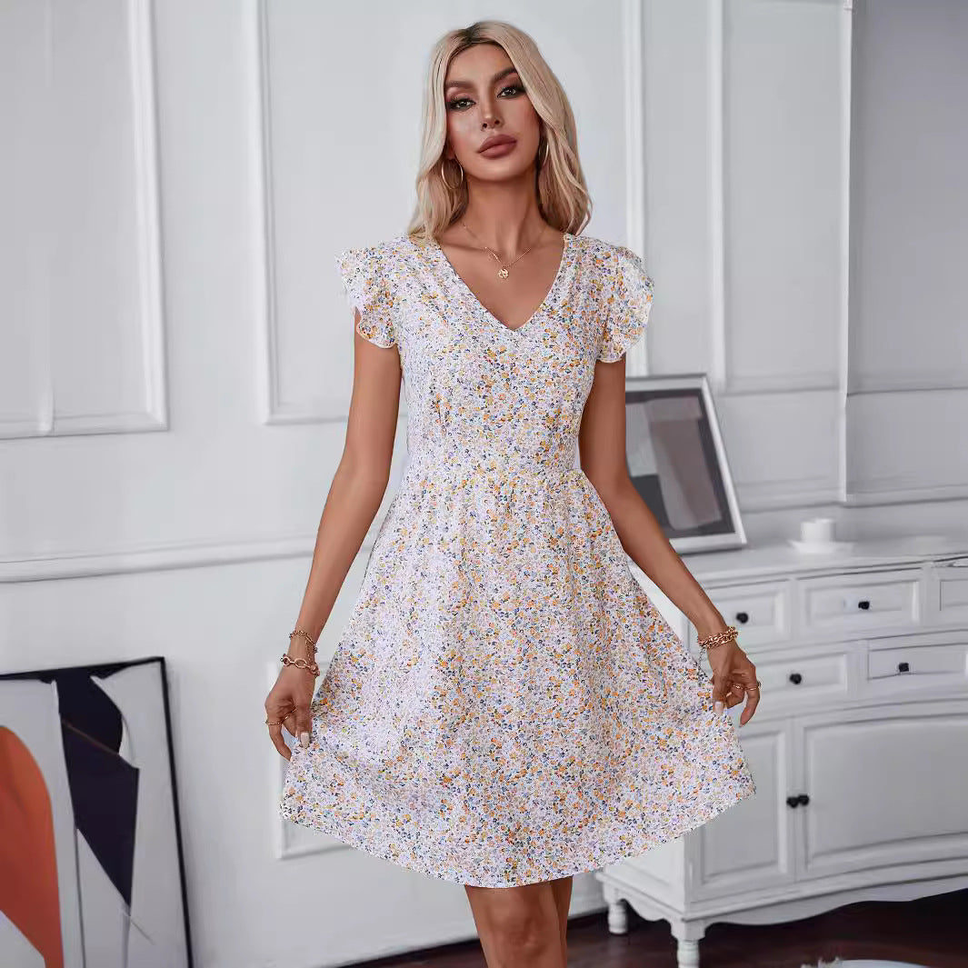 Damen verspielt fließendes Sommerkleid EB