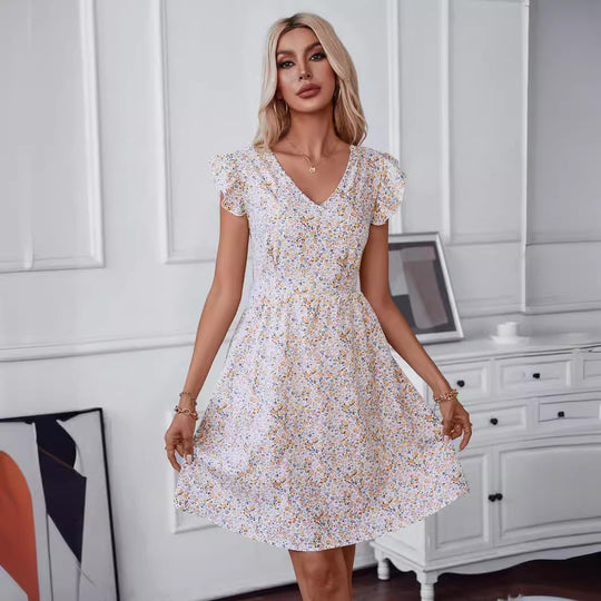 Damen verspielt fließendes Sommerkleid EB