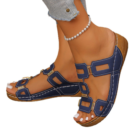 Damen Bequeme und stilvolle Riemchensandalen EB