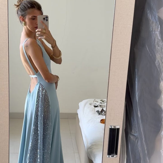 Damen Glitzerndes Abendkleid EB