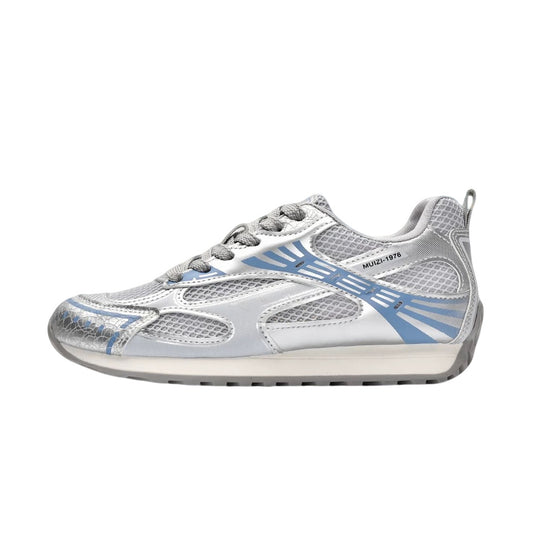 Damen Leichte Mesh-Lauf- und Freizeit-Sneaker mit profilierter Gummilaufsohle EB