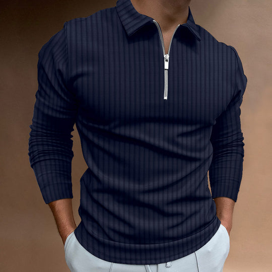 Herren modischer Poloshirt mit Reißverschluss EB