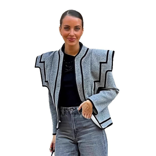 Damen Strukturierte Jacke mit sculpturalen Ärmeln EB