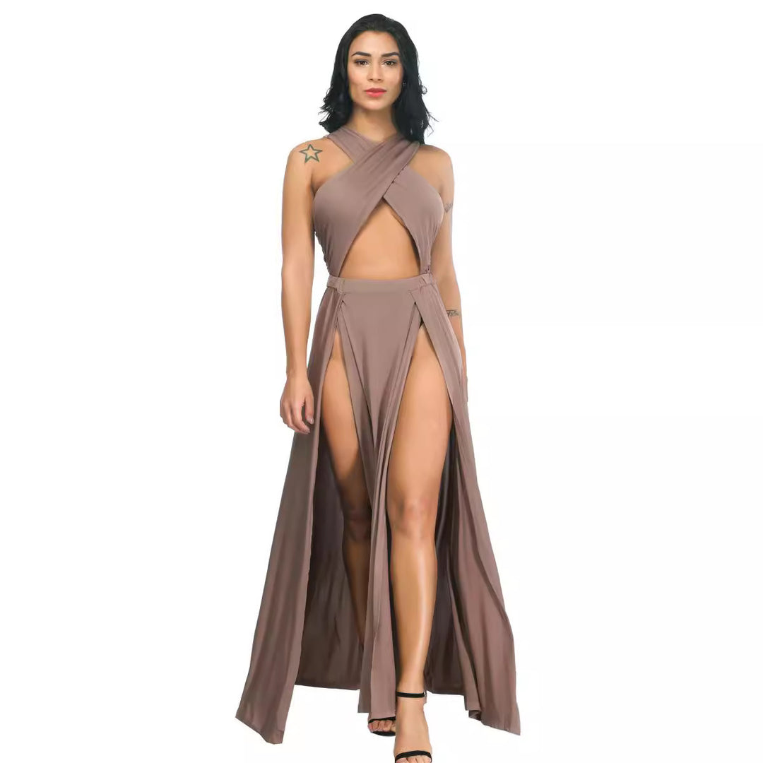 Damen atemberaubendes Wickelkleid mit raffiniertem Schnitt EB