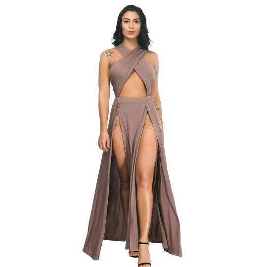 Damen atemberaubendes Wickelkleid mit raffiniertem Schnitt EB