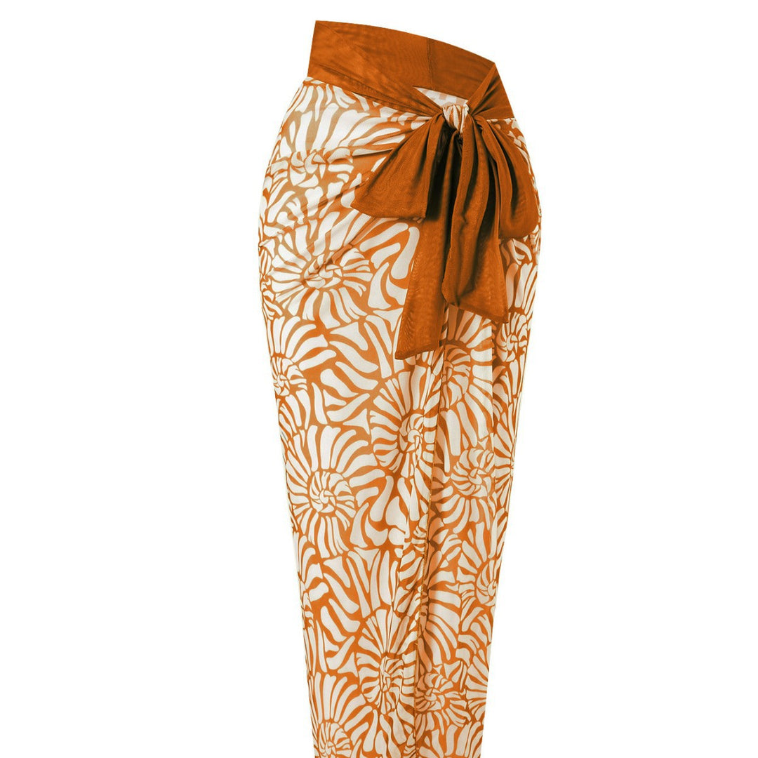 Damen Eleganter Beachwear mit floralem Überrock EB