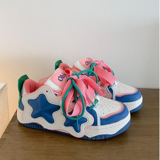 Damen Sneakers mit einzigartigem Sternen-Design und bequemer Polsterung EB