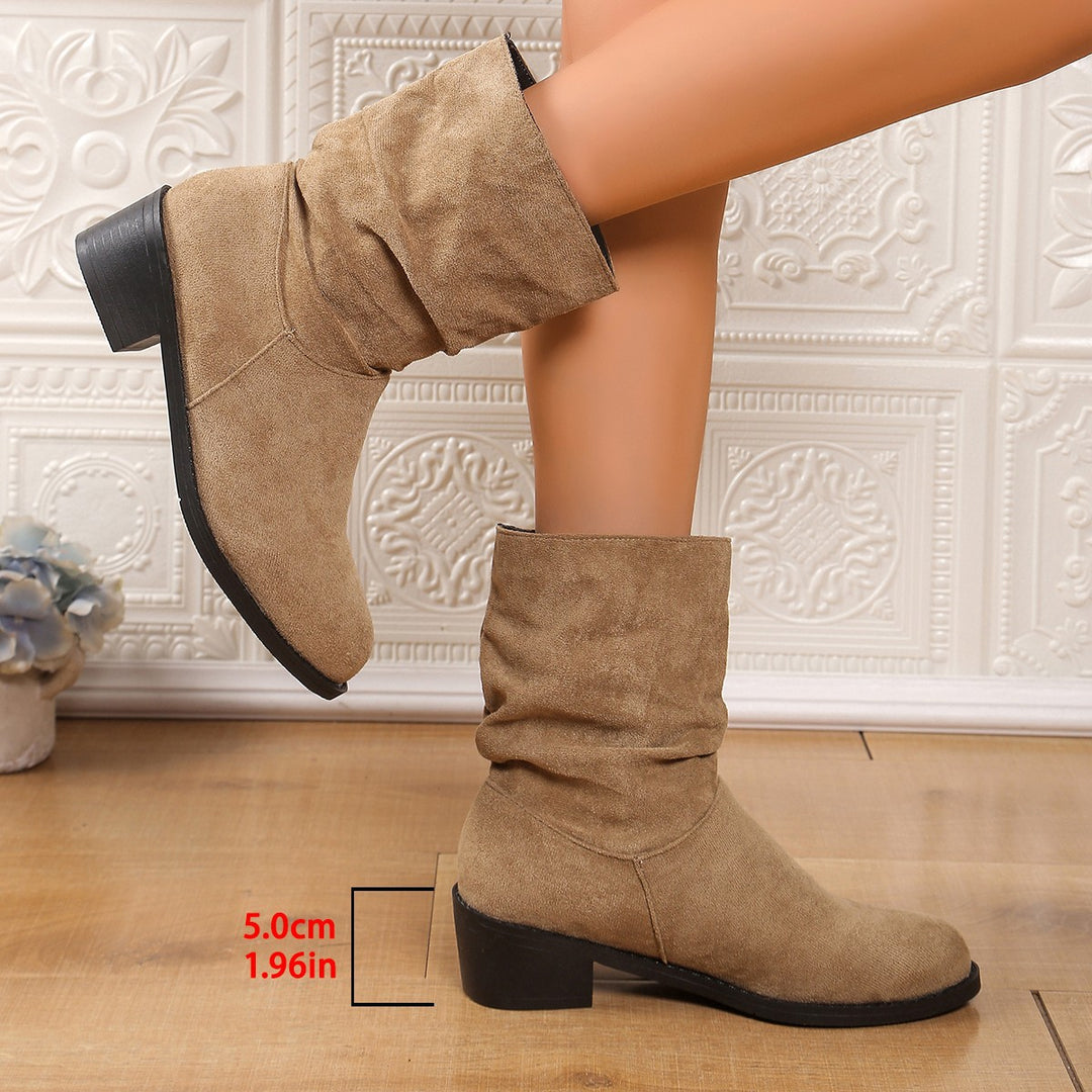 Damen Modische Stiefel mit lässigem Slouch-Design EB